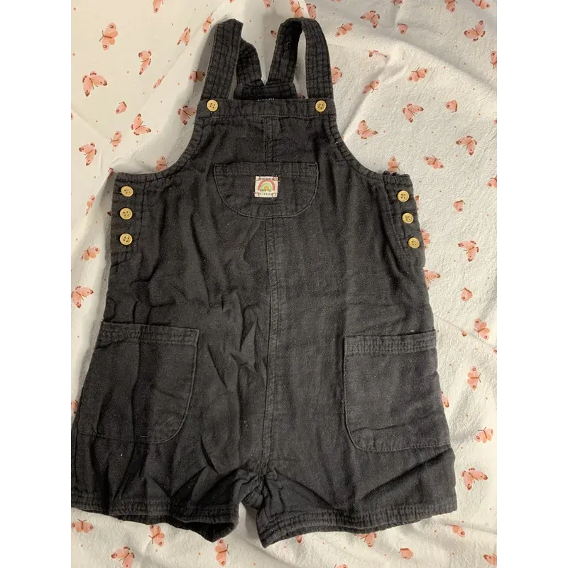 Salopette short noire - Garçon 24 mois