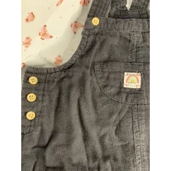 Salopette short noire - Garçon 24 mois