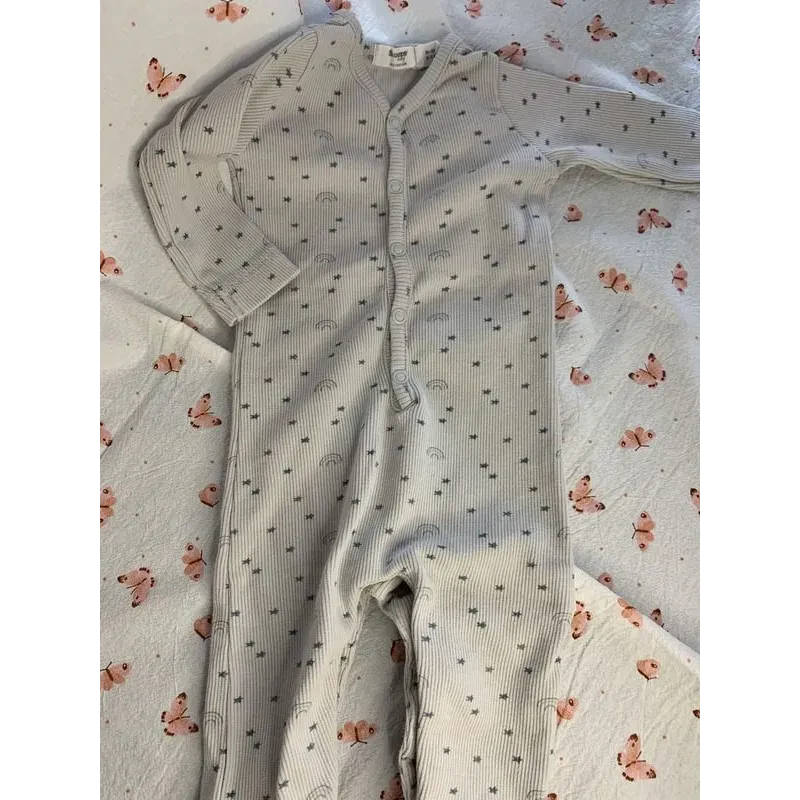 Pyjama gris étoilé - Garçon naissance
