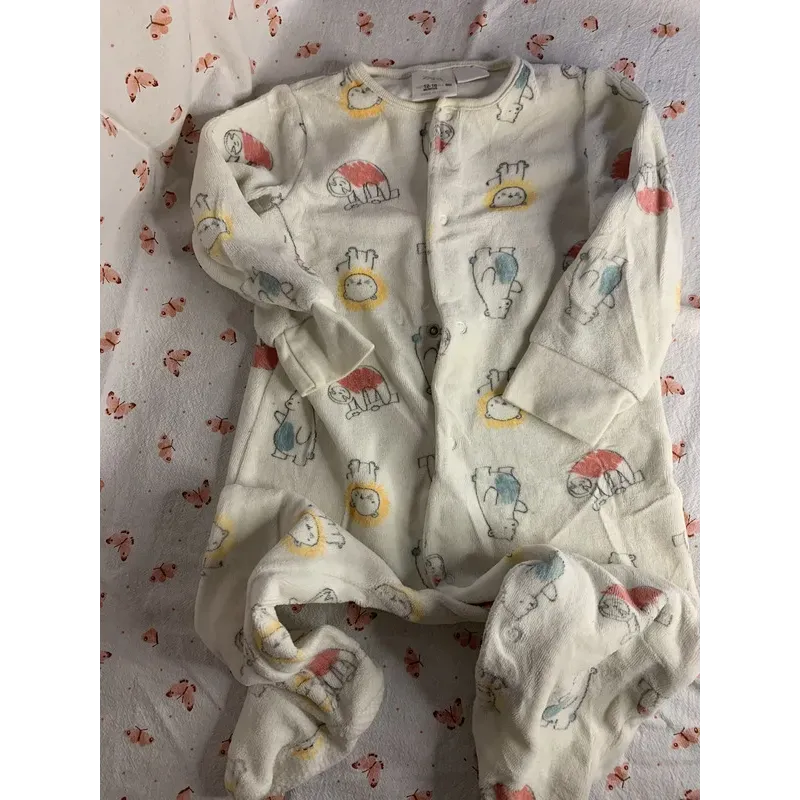 Pyjama Velours Animaux - Garçon Naissance