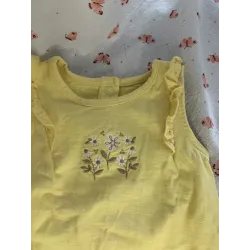 Débardeur jaune - Fille 2/3 mois