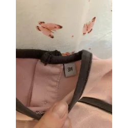 T-shirt ML rose avec lapins - Fille 3 mois