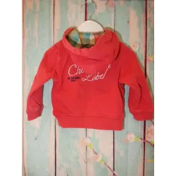 Sweat capuche rouge
