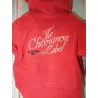 Sweat capuche rouge
