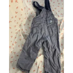 Salopette bleue et blanche à rayures été